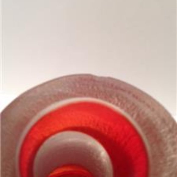 Mouth Blown Red Fire Perfume Bottle J75 NEW - Picture 8 of 8